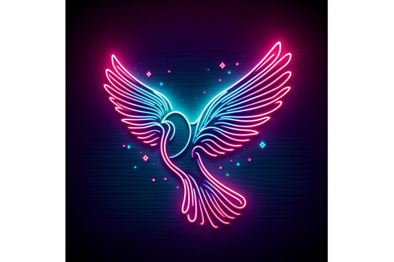 a-neon-lit-running-bird-flying