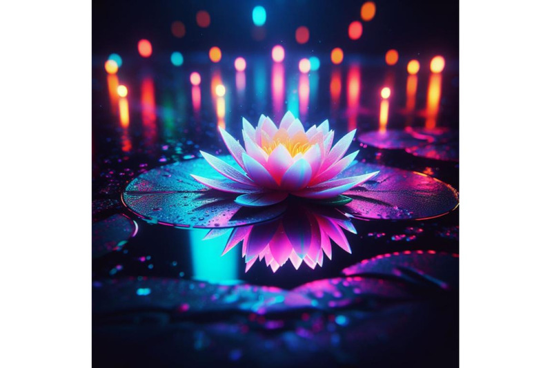a-neon-lit-water-lily
