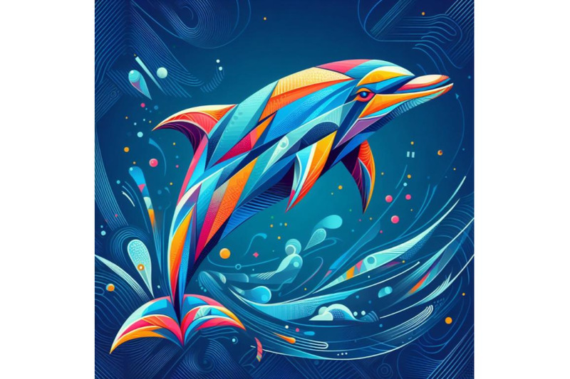 beautiful-abstract-geometry-pattern-dolphin