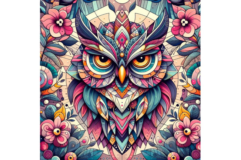 beautiful-abstract-geometry-pattern-owl