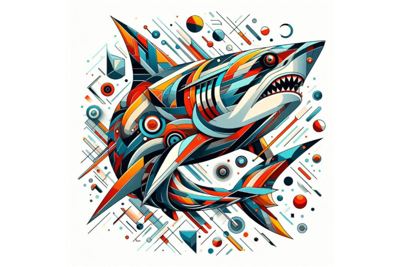 beautiful-abstract-geometry-pattern-shark