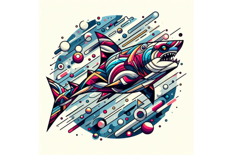 beautiful-abstract-geometry-pattern-shark