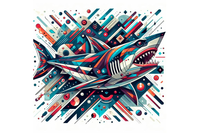 beautiful-abstract-geometry-pattern-shark