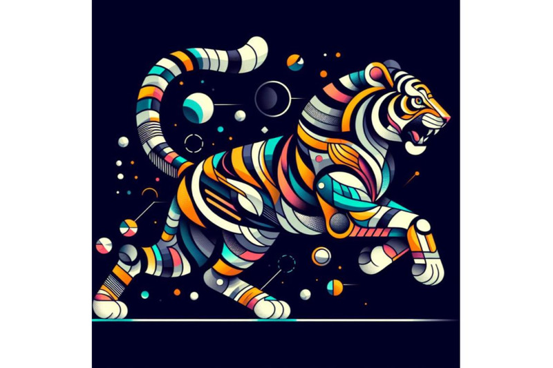 beautiful-abstract-geometry-pattern-tiger