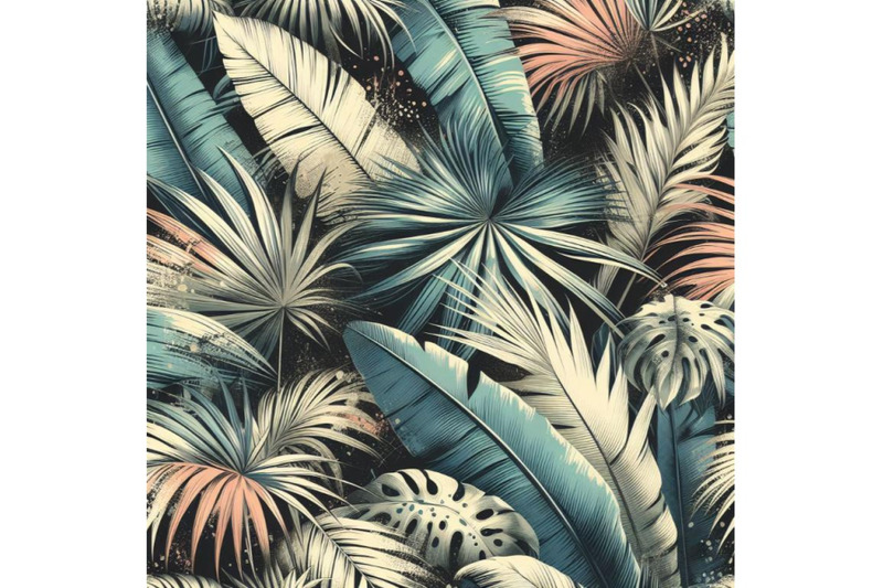 tropical-palm-leaves-with-grunge