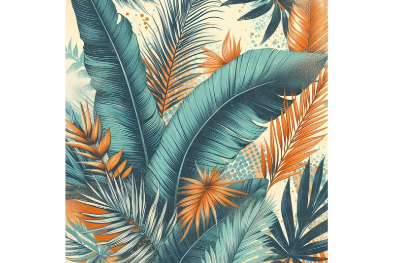 tropical-palm-leaves-with-grunge