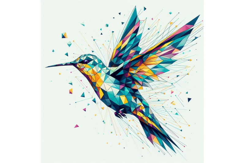 hummingbird-flying-geometric-abstract