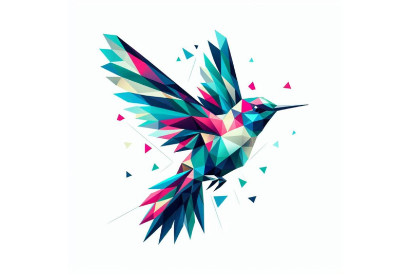 hummingbird-flying-geometric-abstract