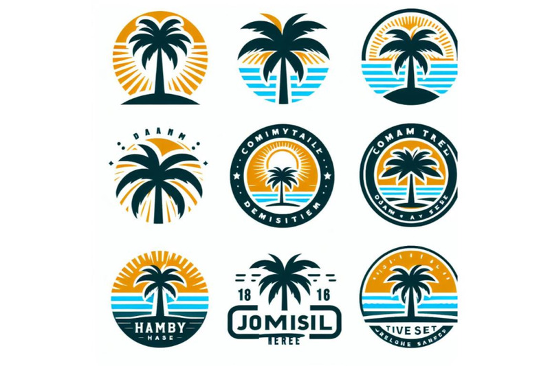 illustration-of-palm-tree-emblems