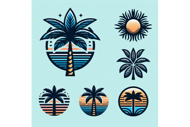 illustration-of-palm-tree-emblems