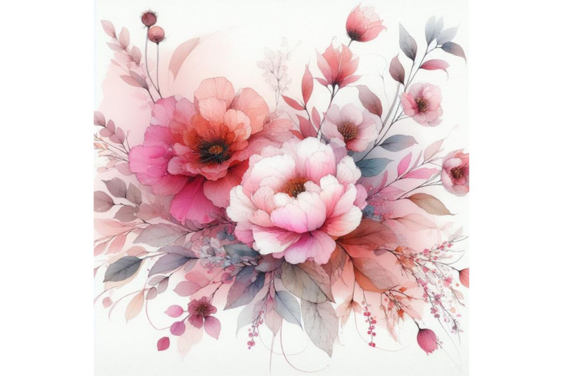 pink-abstract-floral-watercolor-paintings