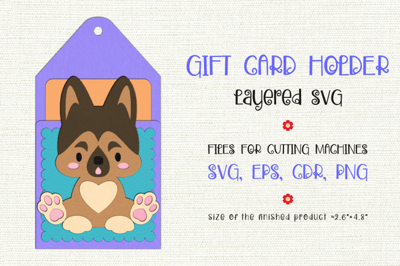 german-shepherd-puppy-gift-card-holder-paper-craft-template