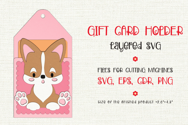 corgi-puppy-gift-card-holder-paper-craft-template