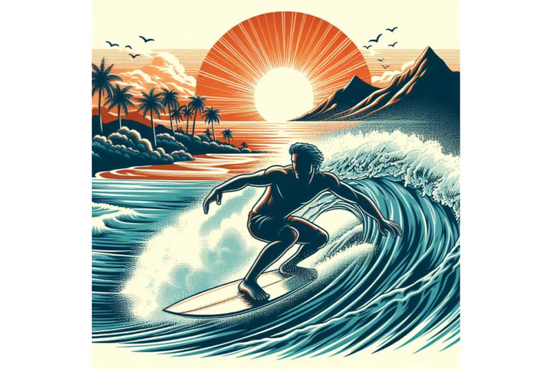 surfer-on-big-wave-with-sunset