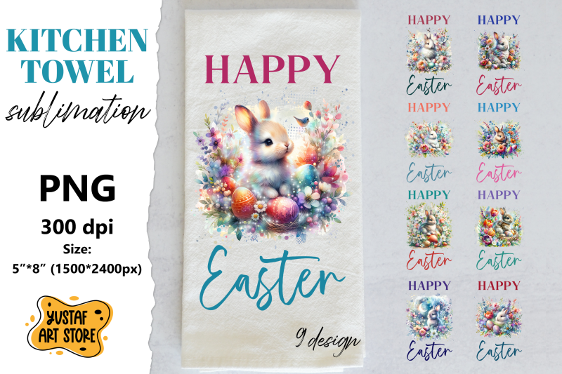 easter-bunny-sublimation-happy-easter-towel-bundle-9-design