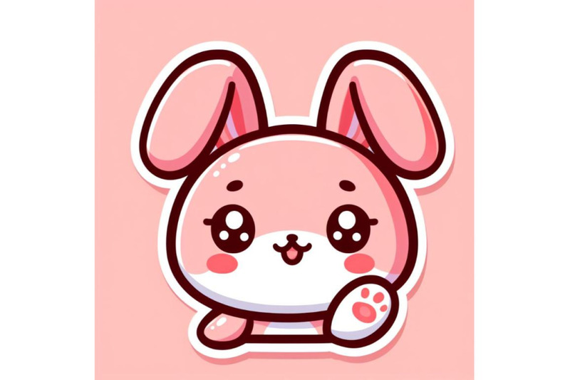 kawaii-sticker-of-cute-rabbit