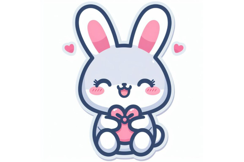 kawaii-sticker-of-cute-rabbit