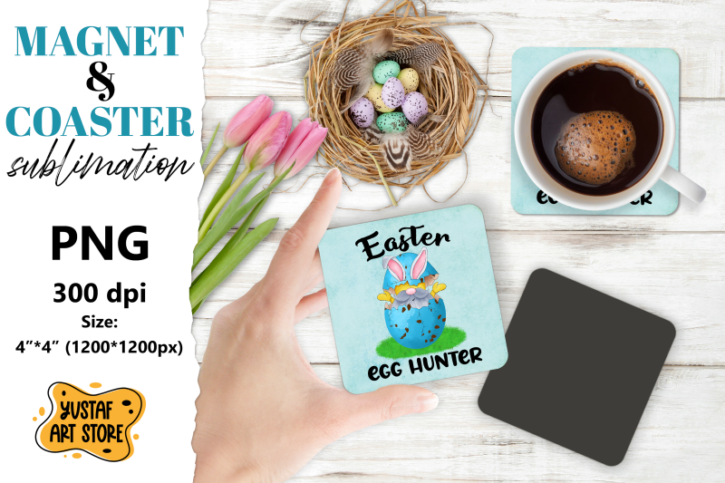 easter-magnet-sublimation-easter-coaster-sublimation-gnome