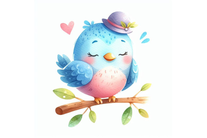 cute-bird-watercolor-vector