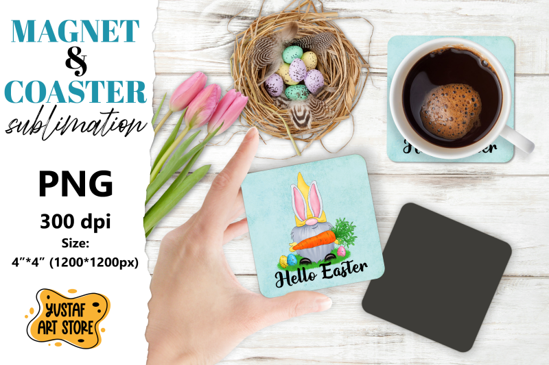 easter-magnet-sublimation-easter-coaster-sublimation-gnome