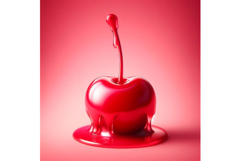 a-close-up-of-a-cherry-a-red-syrup-dripping