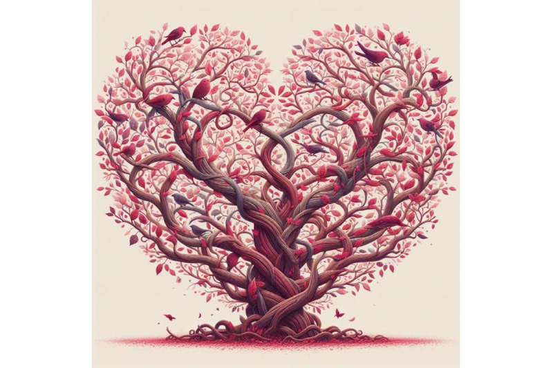 high-detail-illustration-of-love-tree