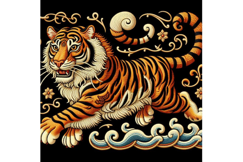 beautiful-running-tiger