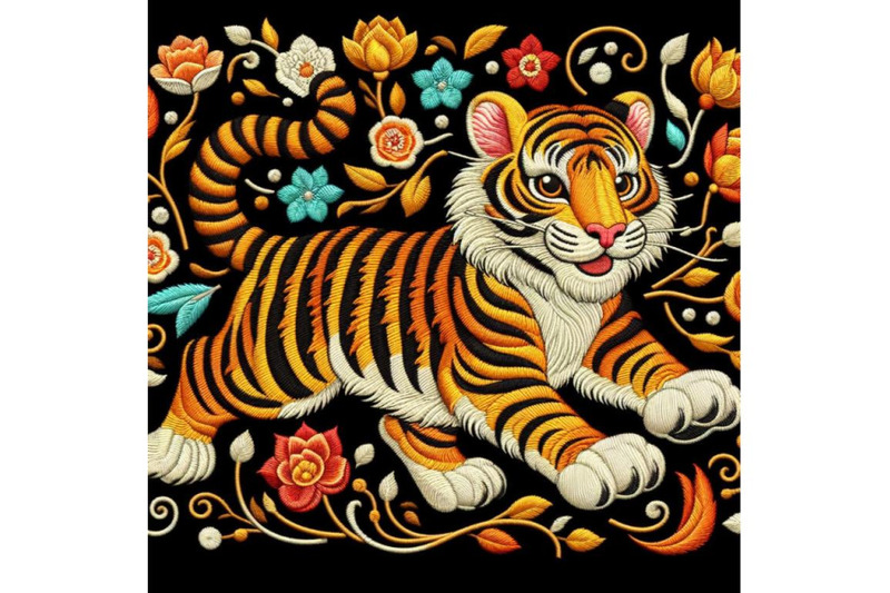 beautiful-running-tiger