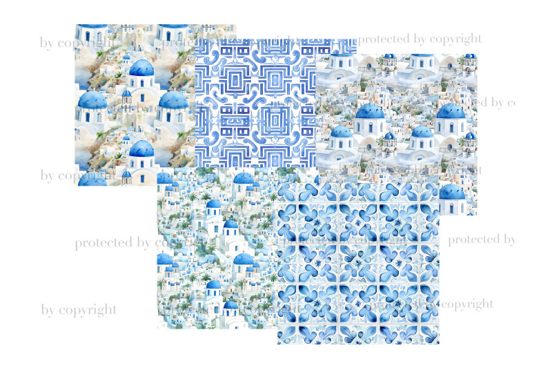 santorini-seamless-pattern-travel-digital-paper
