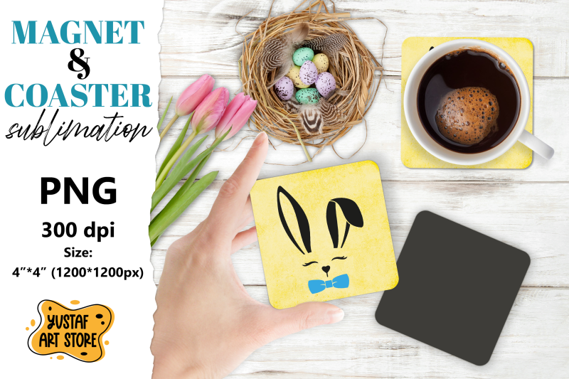 easter-magnet-sublimation-easter-coaster-sublimation-bunny