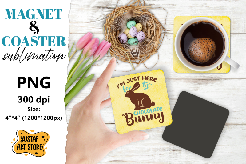 easter-magnet-sublimation-easter-coaster-sublimation-bunny