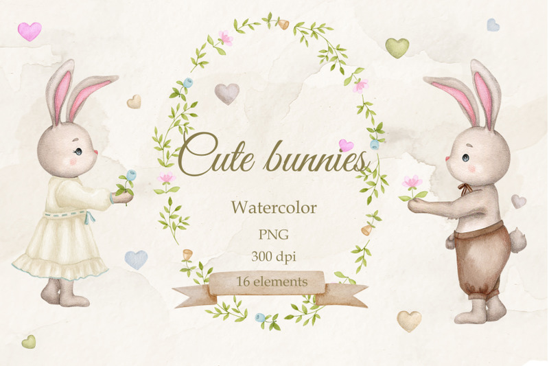 cute-bunnies-boy-and-girl-watercolor-png