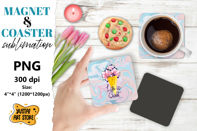 ice-cream-magnet-sublimation-ice-cream-coaster-sublimation