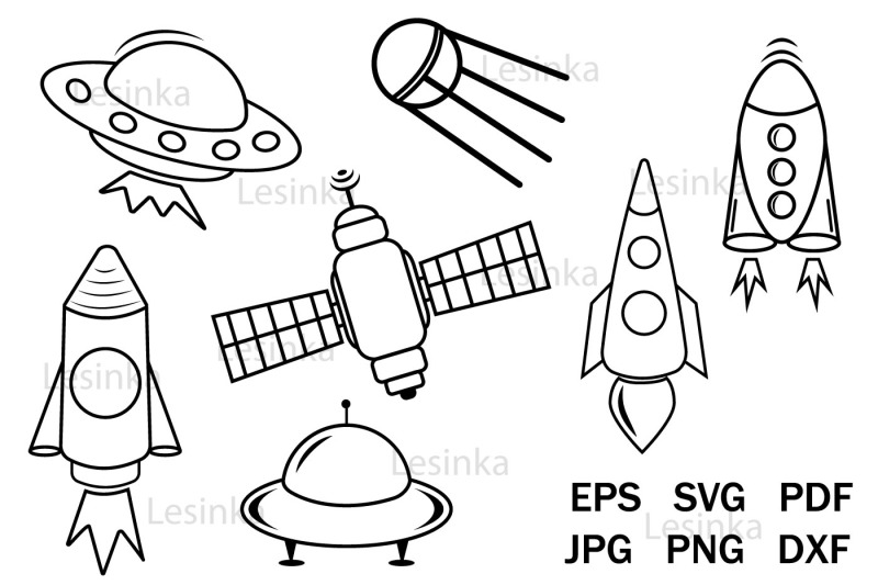 children-039-s-space-clipart-for-printing-stencil-contour-svg