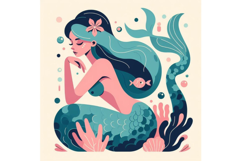 mermaid-contemporary-graphic-minimal-abstract-beauty-design-art-print