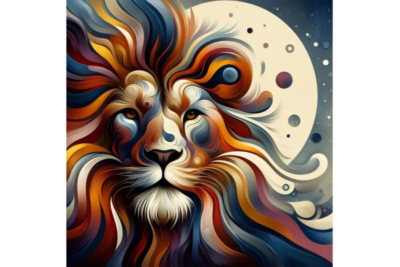 unique-abstract-digital-art-painting-of-lion-portrait