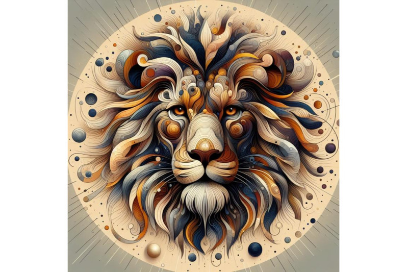 unique-abstract-digital-art-painting-of-lion-portrait