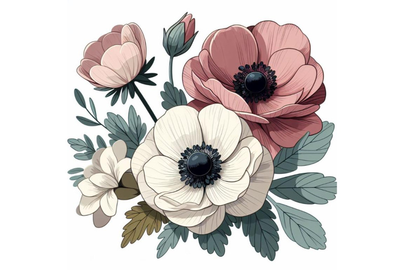 rose-anemone-pale-flowers-vector-design
