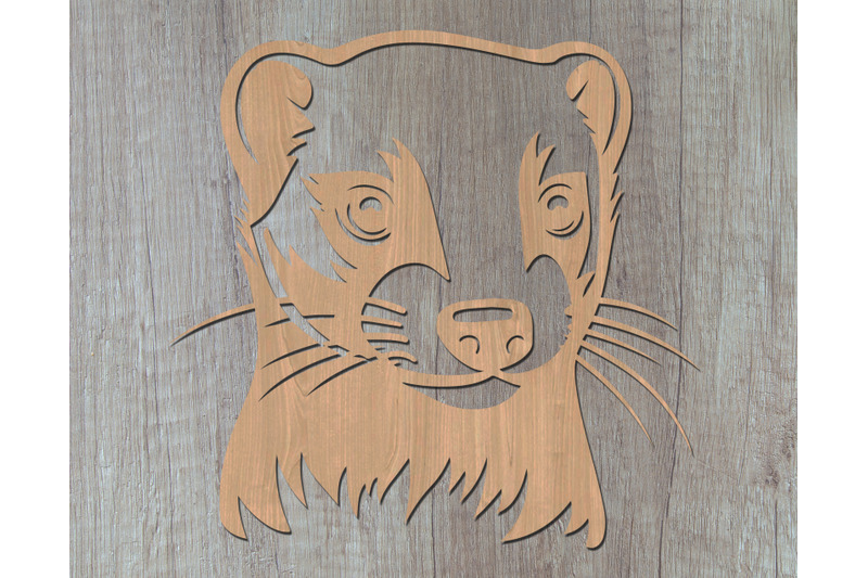 black-footed-ferret-laser-svg-cut-file-black-footed-ferret-glowforge