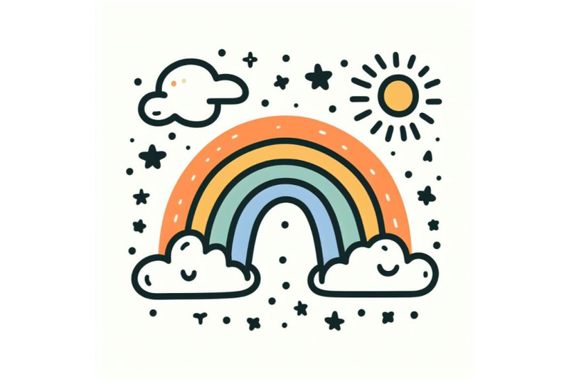 rainbow-with-sun-and-clouds