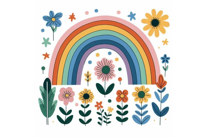 rainbow-flower-garden