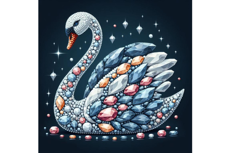 a-swan-made-of-beautiful-gemstones-bird