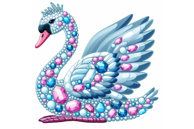 a-swan-made-of-beautiful-gemstones-bird