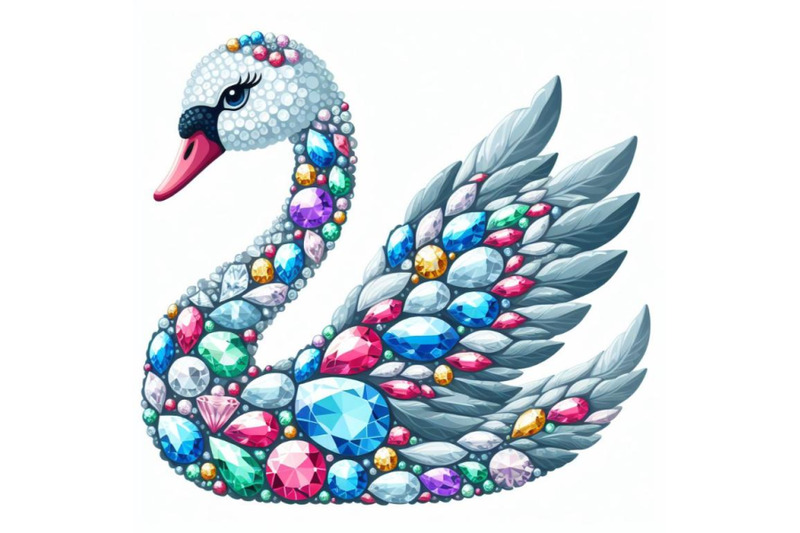 a-swan-made-of-beautiful-gemstones-bird