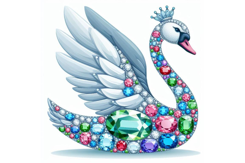 a-swan-made-of-beautiful-gemstones-bird