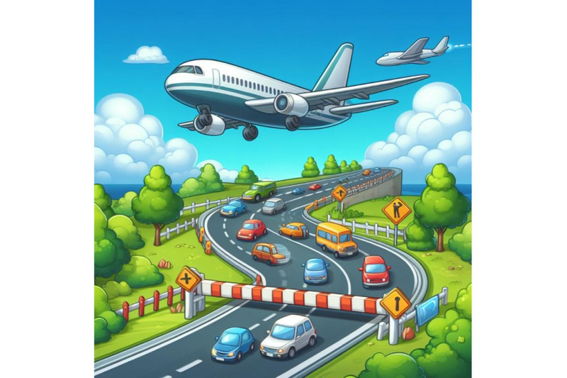 plane-landing-in-the-road