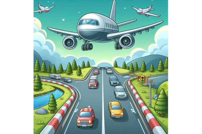 plane-landing-in-the-road