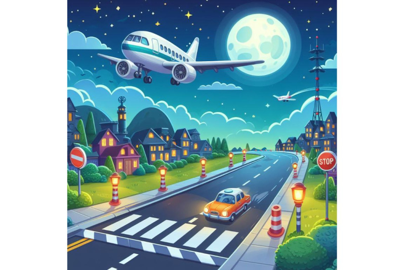 plane-landing-in-the-road