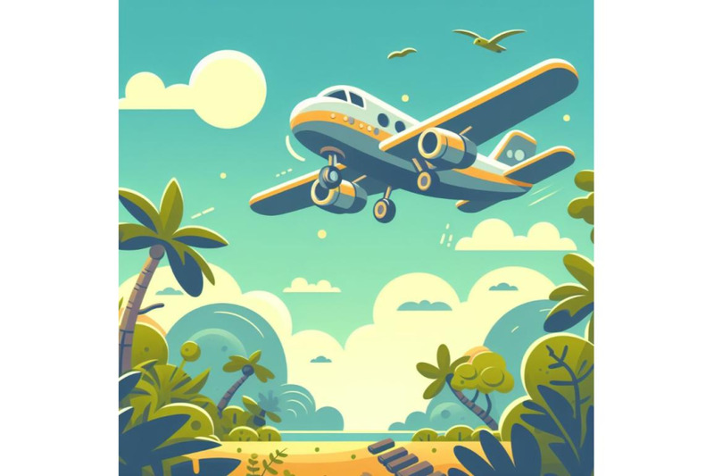 plane-landing-in-the-jungle