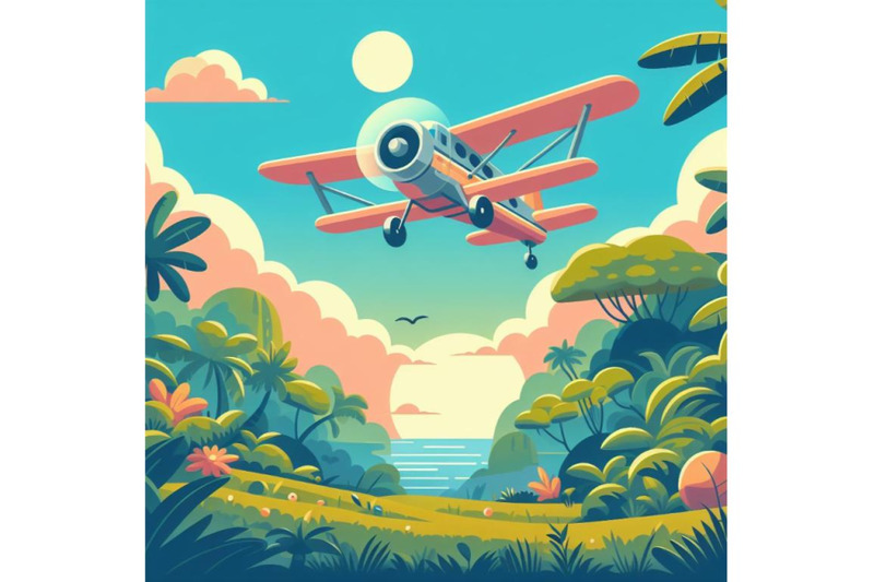 plane-landing-in-the-jungle